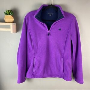 Brooks Brothers 346 fleece zip up purple sz large